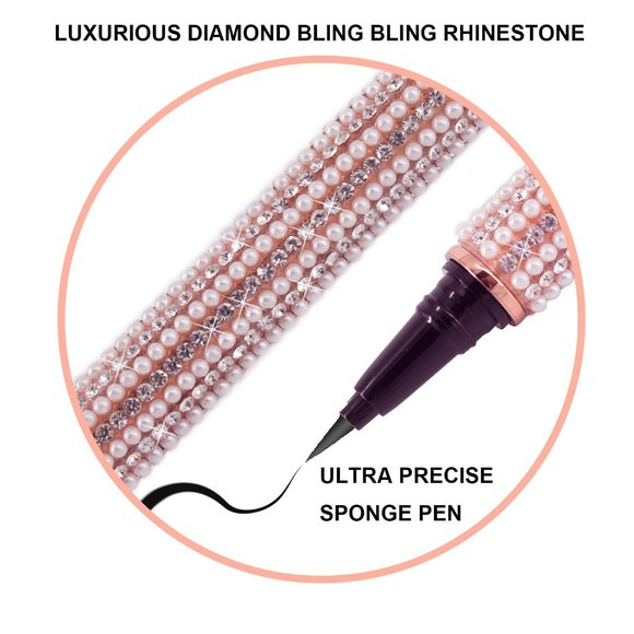 NWT Sparkling Bling Crystal Rhinestone Black Eyeliner Makeup Cosmetics +… - Picture 7 of 8